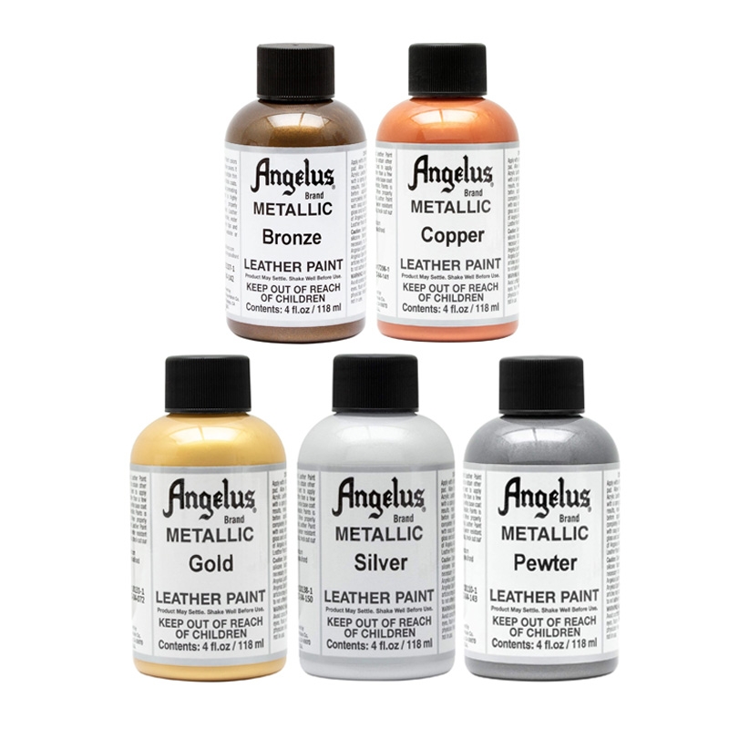 Màu vẽ da, vải Angelus Leather Paint Metallic Pewter 118ml (4Oz) – 143