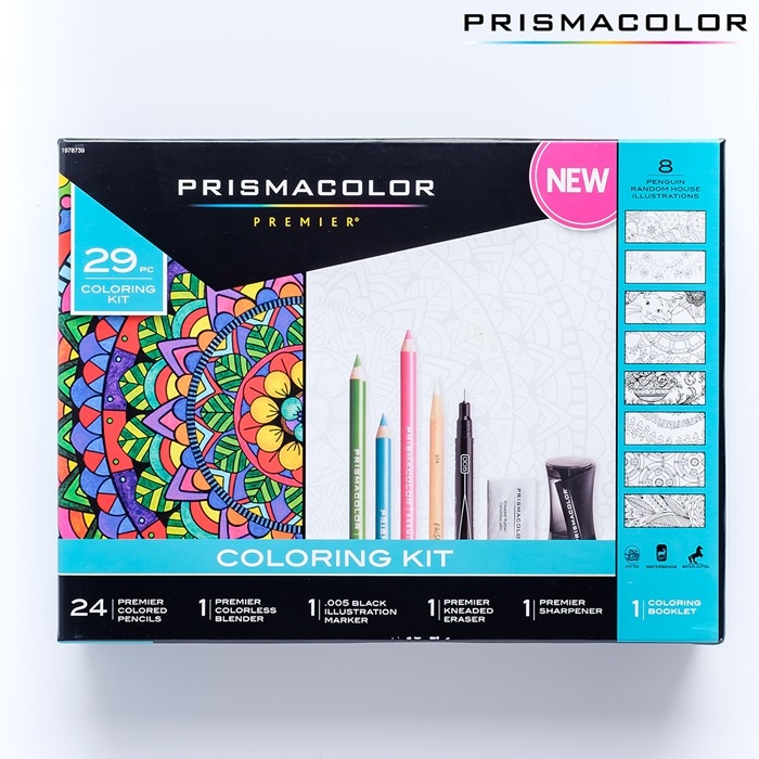 Bộ bút chì màu Prismacolor Premier Adult Coloring Holiday Kit - 29 PC (Hộp giấy)