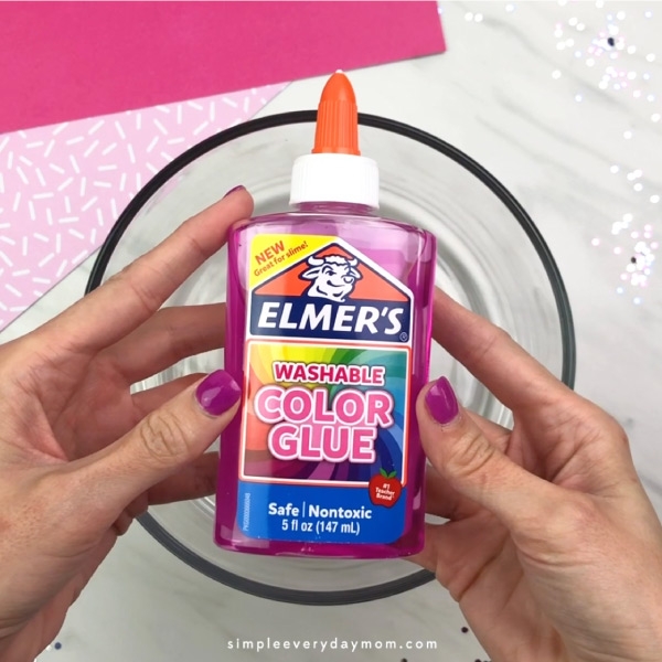 Bộ sản phẩm mini làm slime Elmer’s Washable Color Glue Slime Kit – Hồng (Pink)