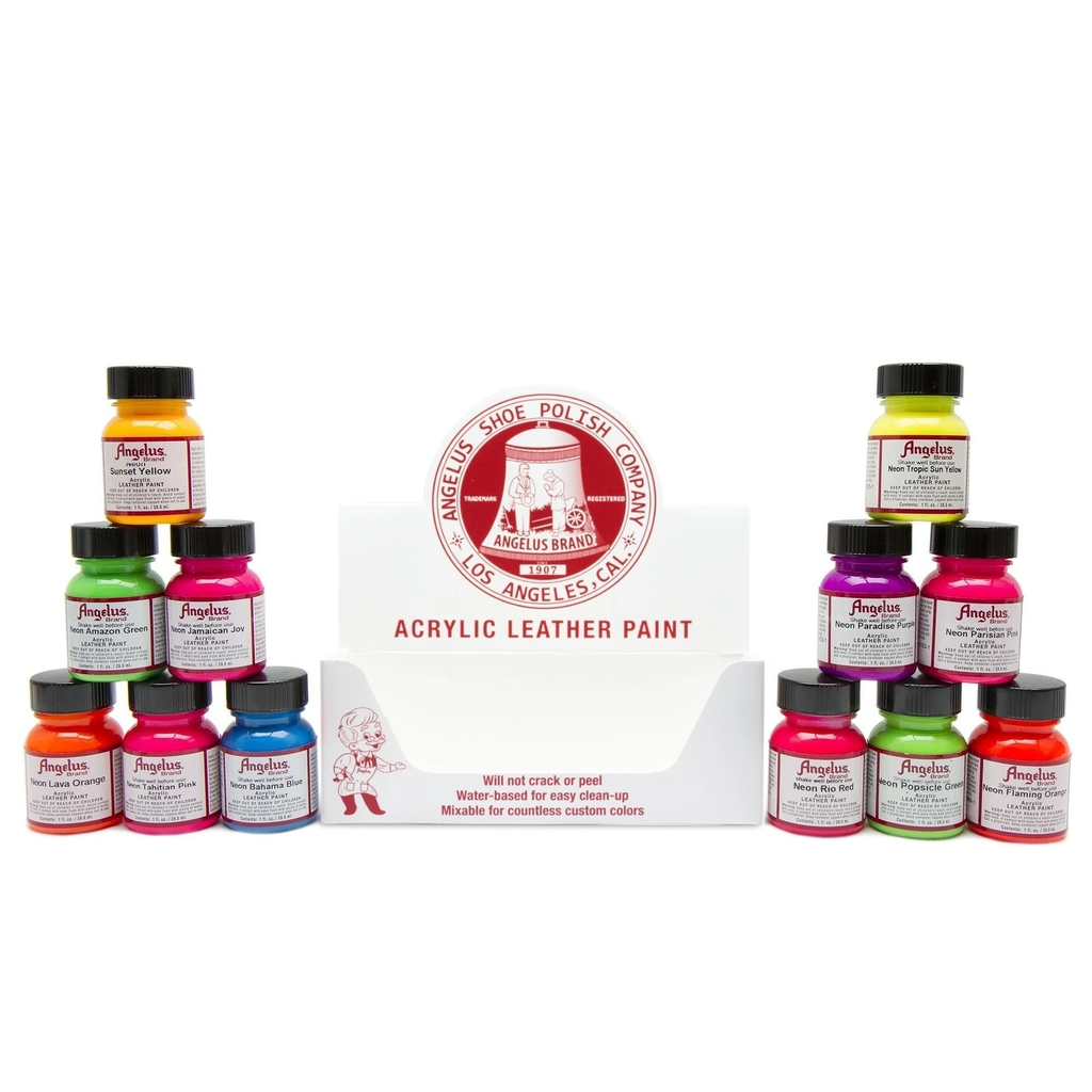Màu vẽ da, vải Angelus Leather Paint Neon 118ml (4Oz)