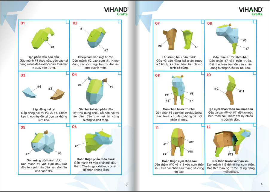 Bộ kit DIY Mô hình giấy 3D Capybara tự láp ráp (MH-01)