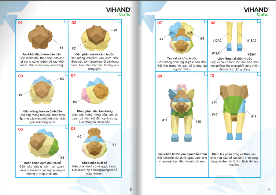 Bộ kit DIY Mô hình giấy 3D Cat tự láp ráp (MH-02)