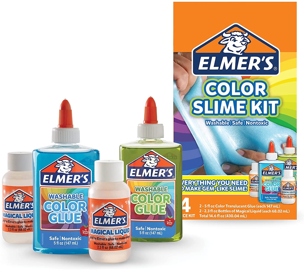 Bộ sản phẩm mini làm slime Elmer’s Washable Color Glue Slime Kit – Tím (Purple)