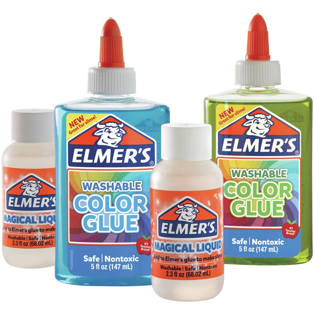 Keo dán trong suốt Elmer’s Washable Color Glue 147ml – Hồng (Pink)