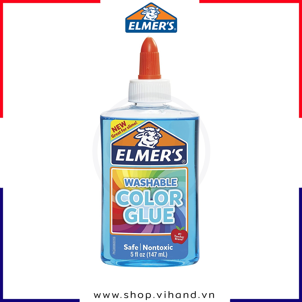 Keo dán trong suốt Elmer’s Washable Color Glue 147ml