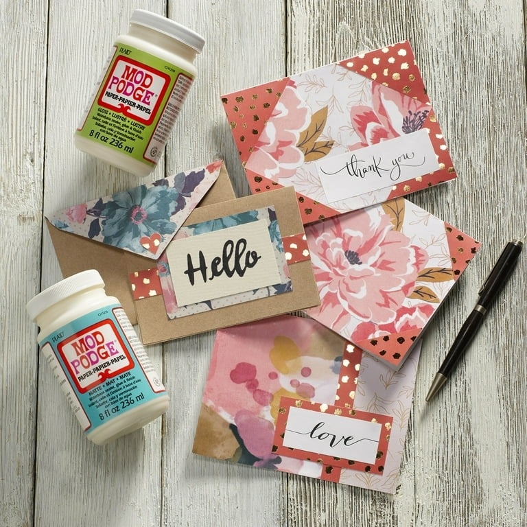 Keo Đa Năng Mod Podge Paper Gloss (Hiệu ứng bóng) – Dán, Phủ Bảo Vệ Và Hoàn Thiện Bề Mặt Chuyên Dụng Cho Giấy
