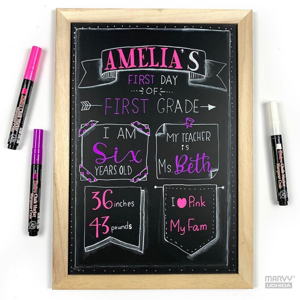 Bút sơn phấn viết bảng Marvy Uchida Bistro Chalk Marker #482 - Ngòi 1.2mm