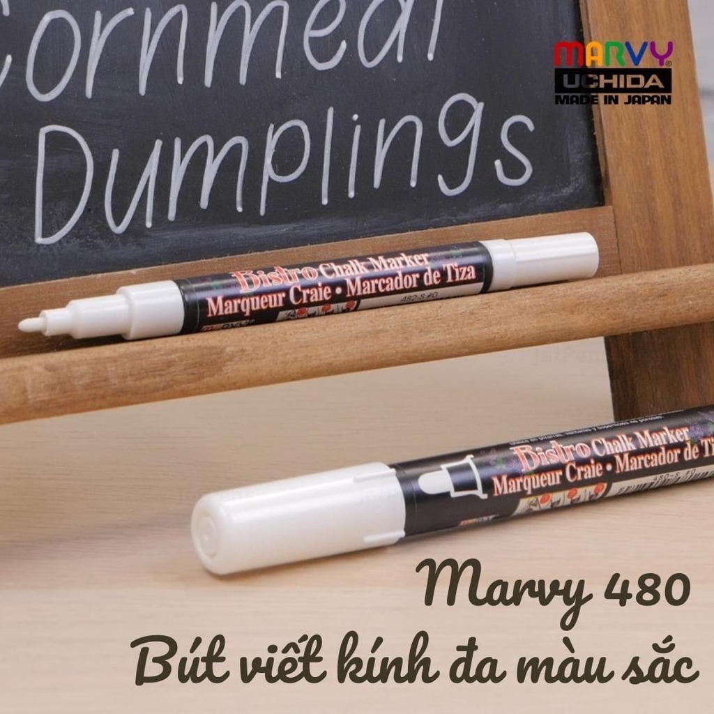 Bút sơn phấn viết bảng Marvy Uchida Bistro Chalk Marker #482 - Ngòi 1.2mm