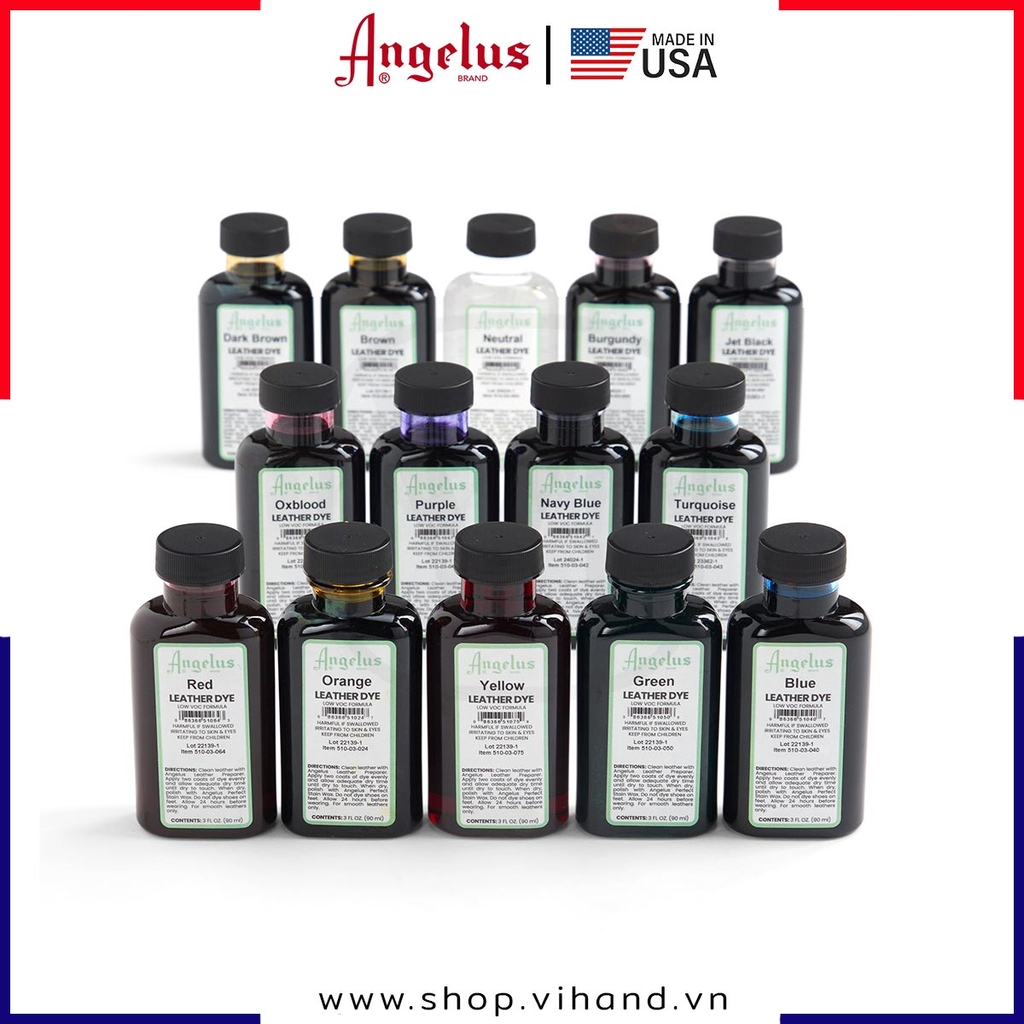 Màu nhuộm da Angelus Leather Dye Low VOC 90ml (3Oz)
