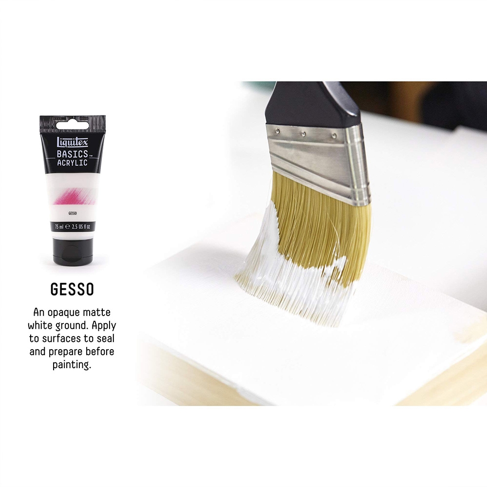 Gesso lót nền đa chất liệu Liquitex Acrylic Basics can lớn - 3.78L