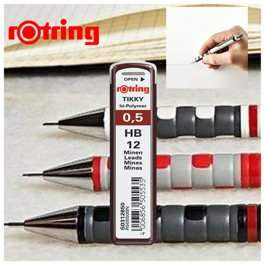 Ruột chì bấm cao cấp Rotring Tikky Leads 2B – 0.7mm