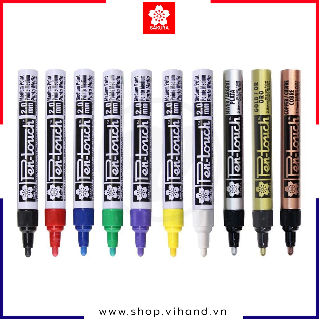Bút sơn dầu vẽ lên mọi bề mặt Sakura PenTouch Medium Point - Ngòi 2.0mm