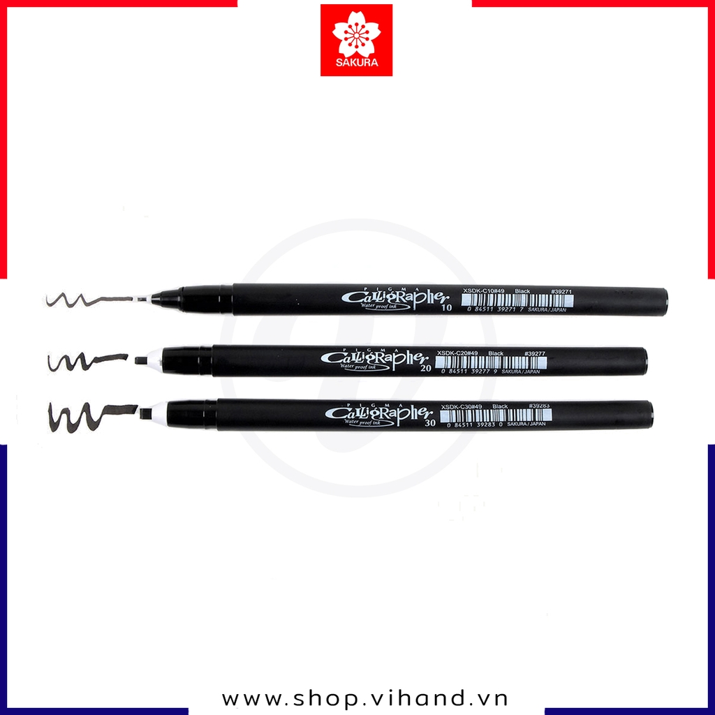 Bút lông vẽ thư pháp chuyên dụng Sakura Pigma Calligrapher - Màu đen