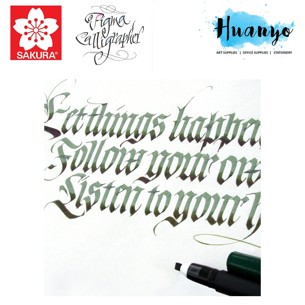Bút lông vẽ thư pháp chuyên dụng Sakura Pigma Calligrapher - Màu đen