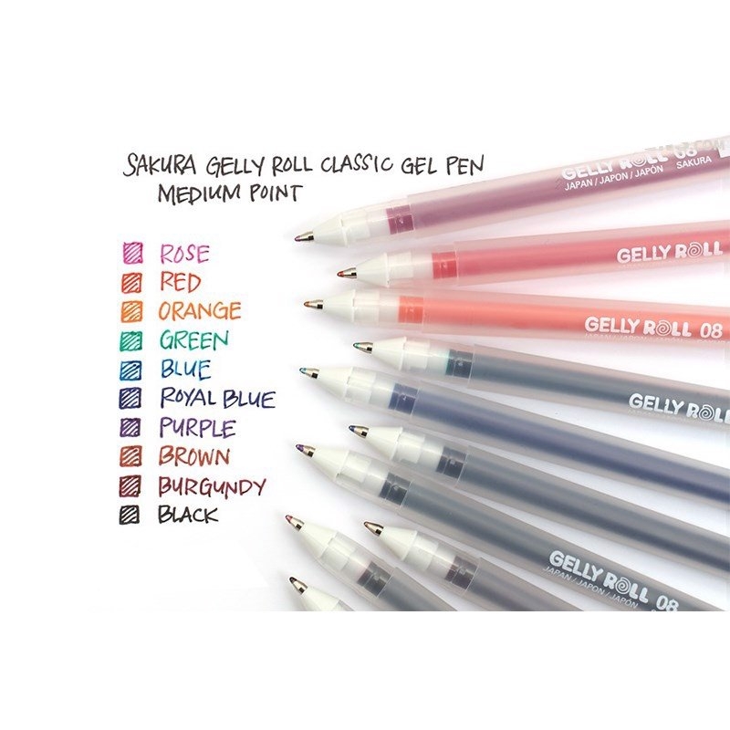 Bút bi Gel Sakura Gelly Roll Classic 06 Fine Point - Ngòi 0.3mm