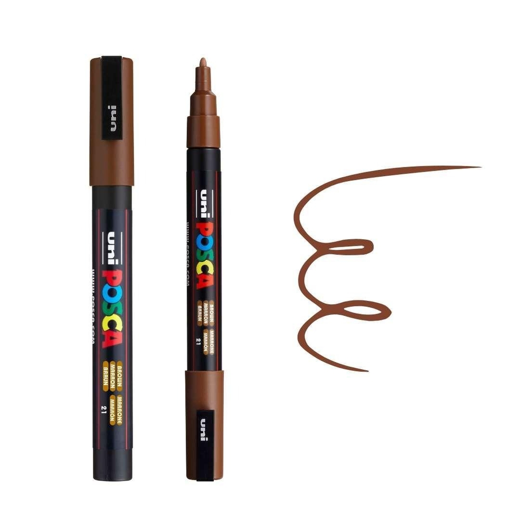 Bút sơn vẽ đa chất liệu Uni Posca PC-3M - Ngòi 0.9 - 1.3mm (Cây lẻ)