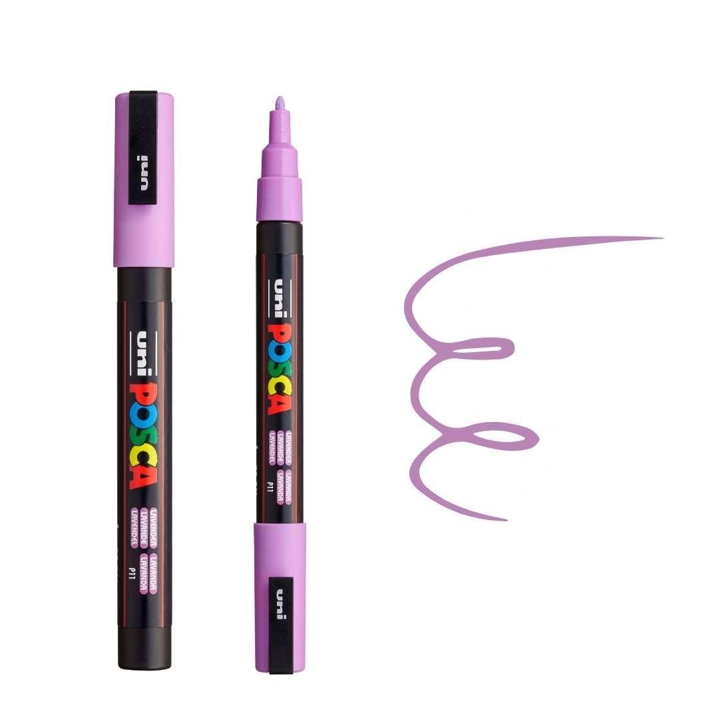Bút sơn vẽ đa chất liệu Uni Posca PC-3M - Ngòi 0.9 - 1.3mm (Cây lẻ)