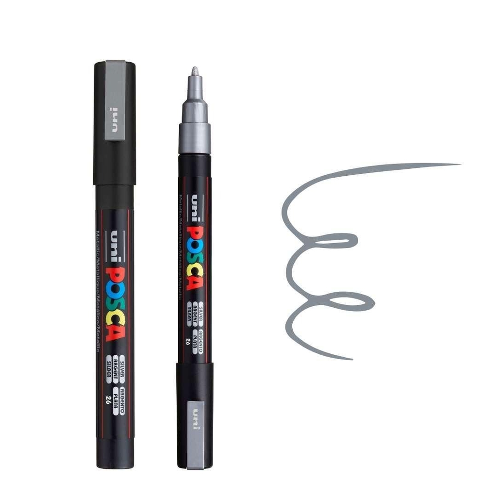 Bút sơn vẽ đa chất liệu Uni Posca PC-3M - Ngòi 0.9 - 1.3mm (Cây lẻ)