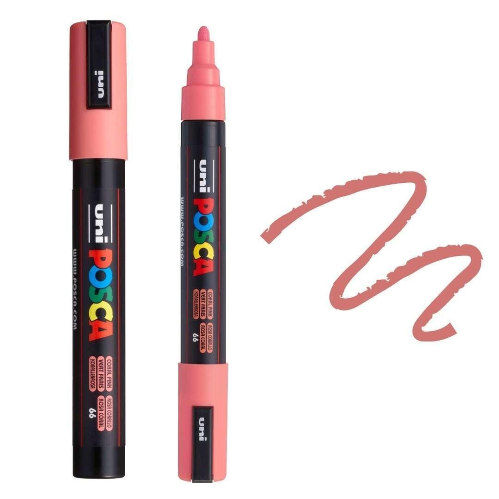 Bút sơn nước vẽ đa chất liệu Uni Posca PC-5M - Ngòi 1.8 - 2.5mm (Cây lẻ)