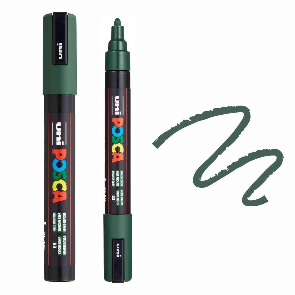 Bút sơn nước vẽ đa chất liệu Uni Posca PC-5M - Ngòi 1.8 - 2.5mm (Cây lẻ)
