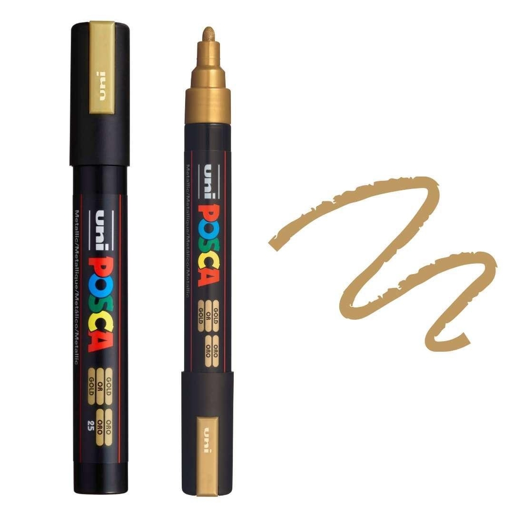 Bút sơn nước vẽ đa chất liệu Uni Posca PC-5M - Ngòi 1.8 - 2.5mm (Cây lẻ)