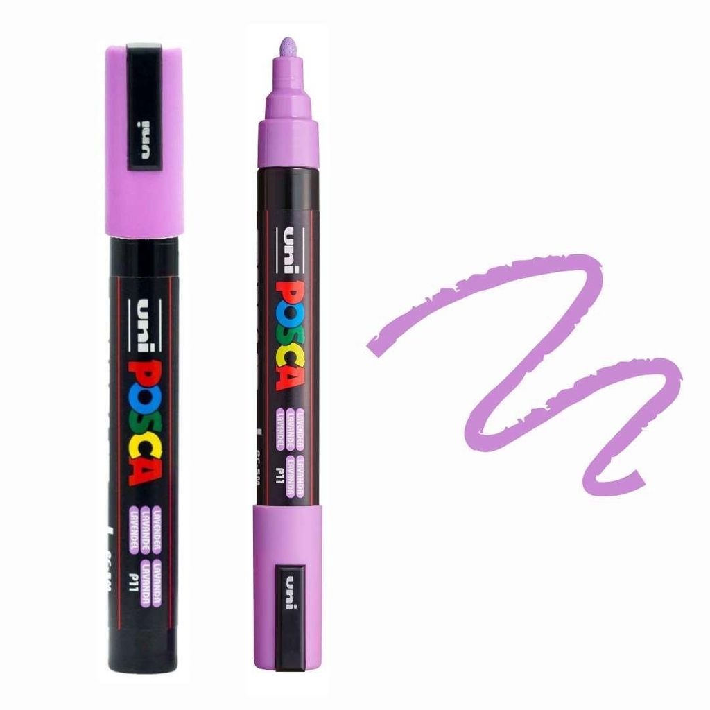 Bút sơn nước vẽ đa chất liệu Uni Posca PC-5M - Ngòi 1.8 - 2.5mm (Cây lẻ)