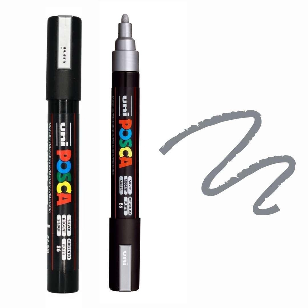 Bút sơn nước vẽ đa chất liệu Uni Posca PC-5M - Ngòi 1.8 - 2.5mm (Cây lẻ)