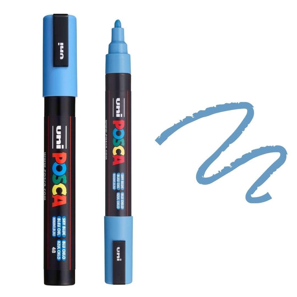 Bút sơn nước vẽ đa chất liệu Uni Posca PC-5M - Ngòi 1.8 - 2.5mm (Cây lẻ)