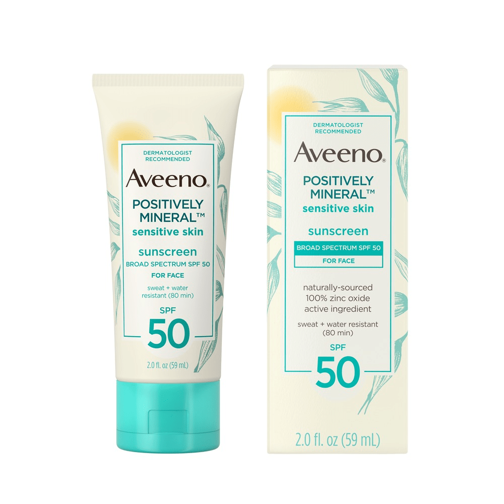 Kem chống nắng Aveeno Positively Mineral Sensitive Sunscreen Lotion SPF 50