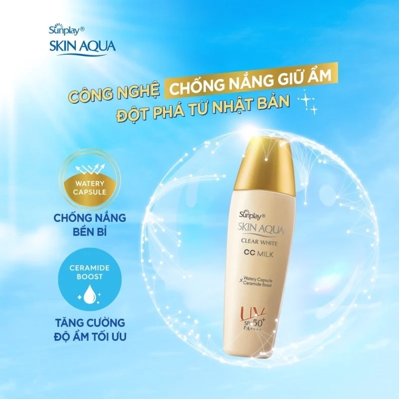 Kem chống nắng vật lý kiềm dầu Kem chống nắng Sunplay Skin Aqua