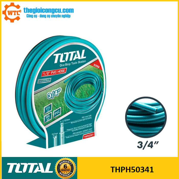 Ống nhựa PVC 3/4 inch 50 mét Total THPH50341