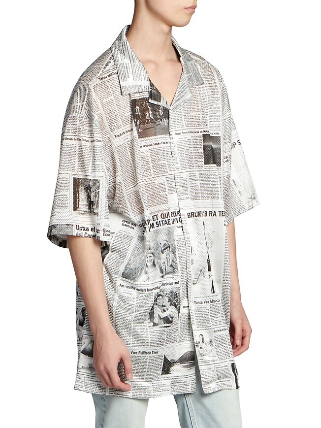 Newspaper shirt hotsell balenciaga
