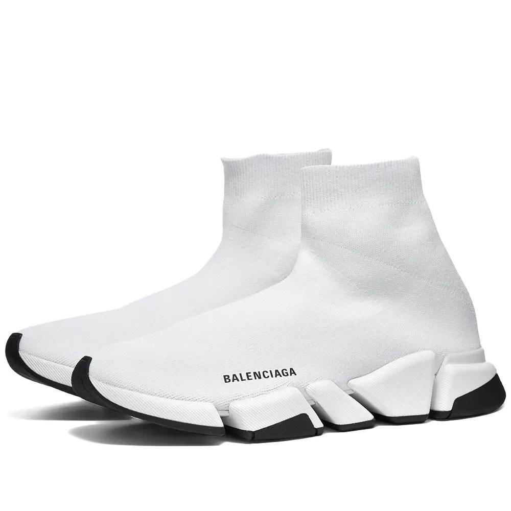 Giày Balenciaga Speed Graffiti đế đen chữ trắng siêu cấp  Ruby Luxury