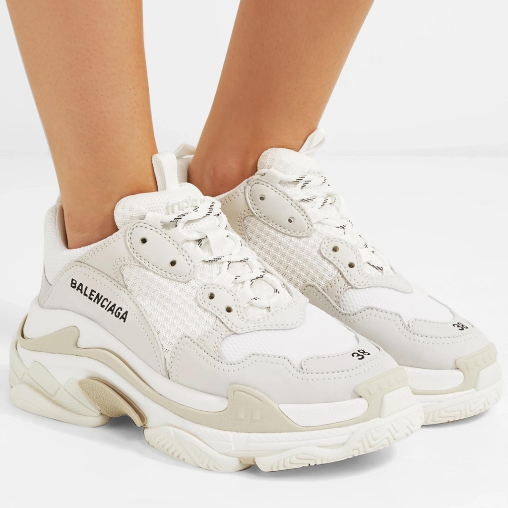 Balenciaga Triple S white mesh and leather sneakers  Harvey Nichols