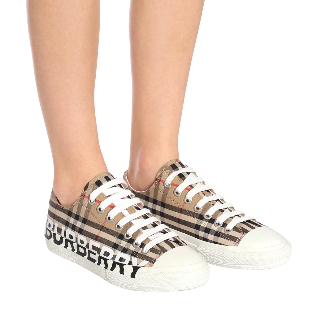 Burberry Check Cotton Sneakers 'Vintage' | Duyet Fashion