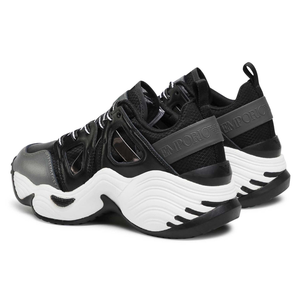 Emporio Armani Chunky Sneaker 'Window - Black' | Duyet Fashion