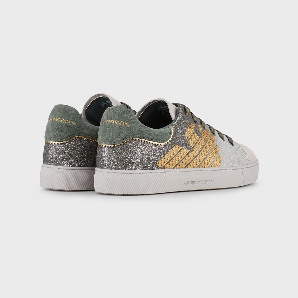 Emporio Armani Slitter Sneaker 'Gold' | Duyet Fashion