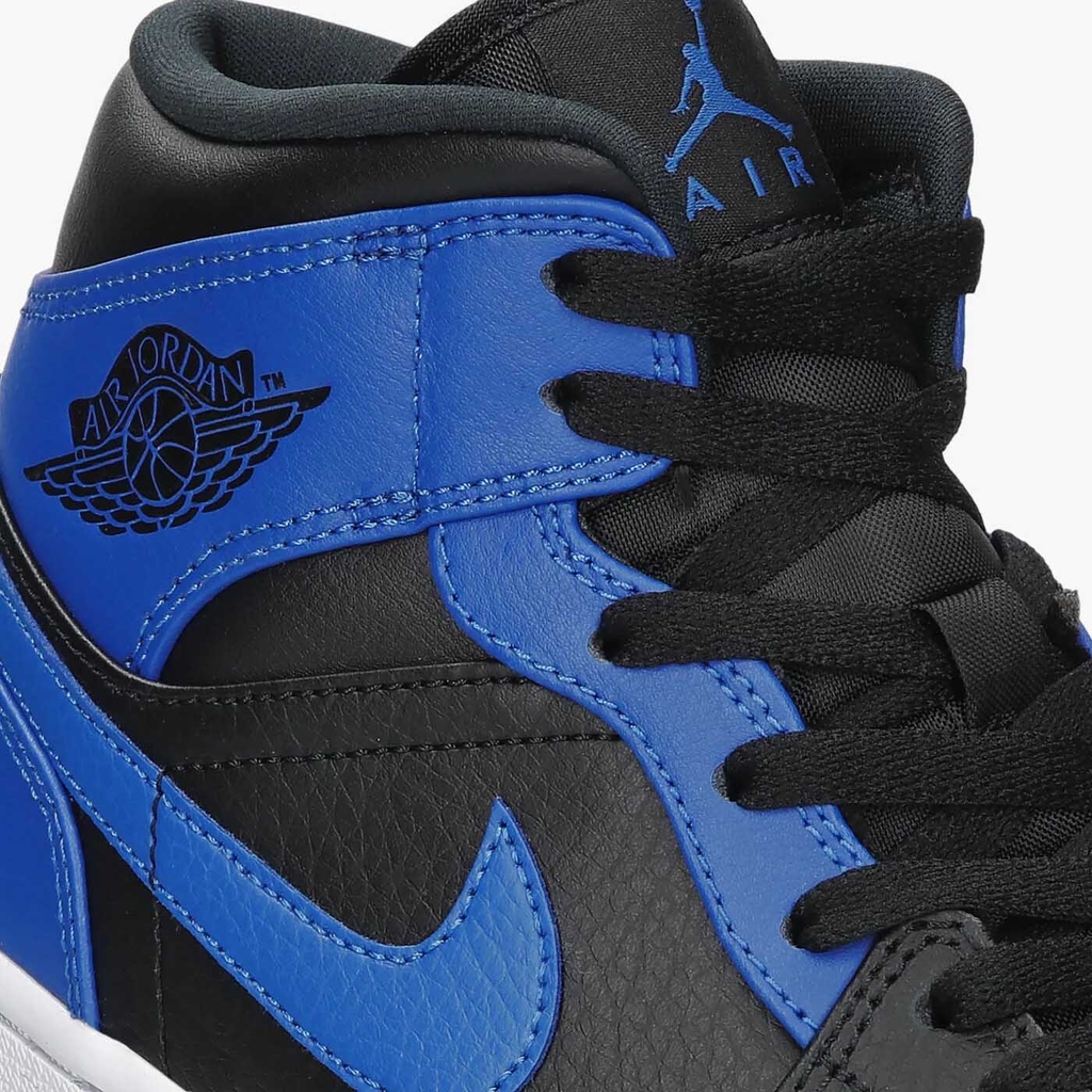 jordan 1 mid hyper royal tumbled