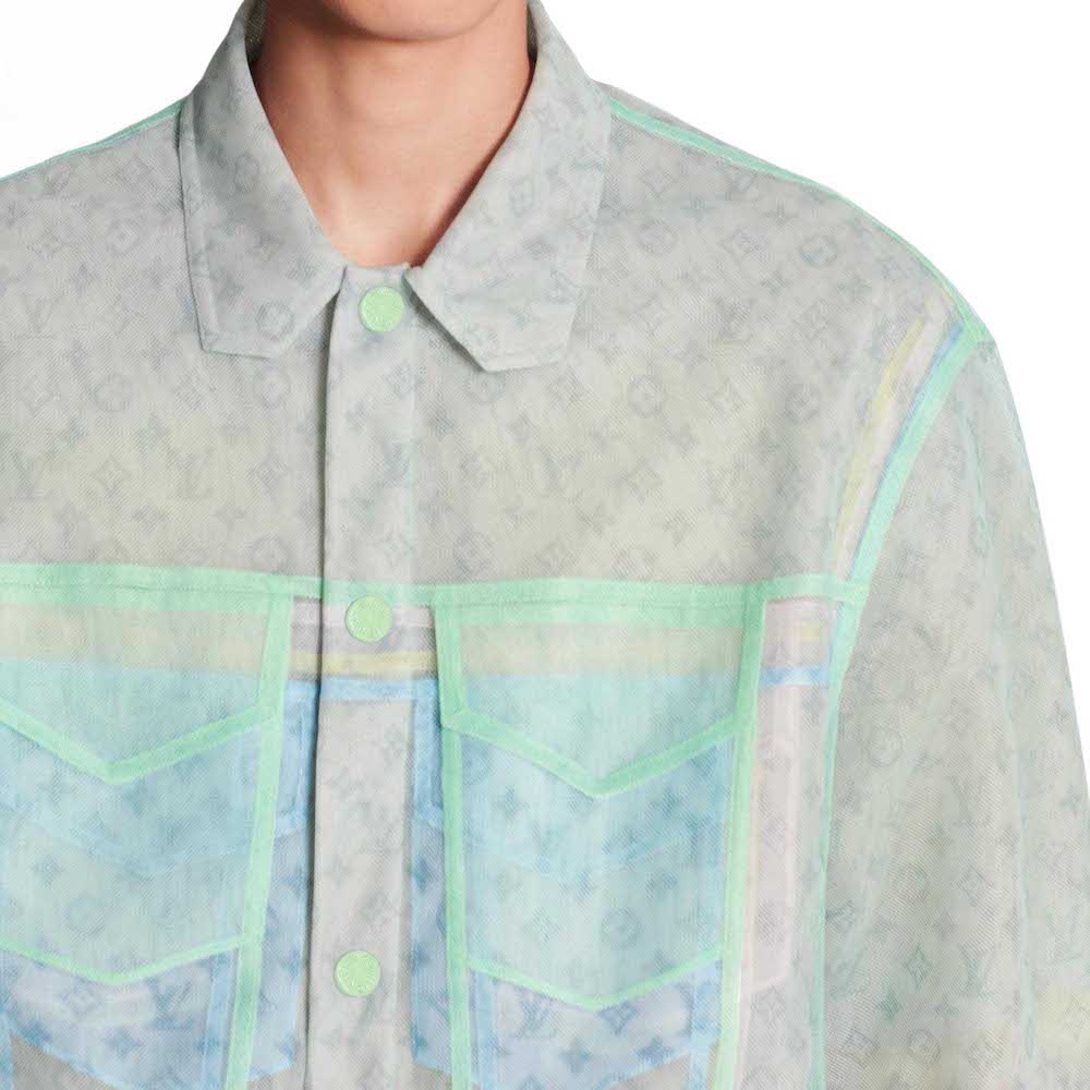 Louis Vuitton Multicolor Tulle Denim Monogram Jacket
