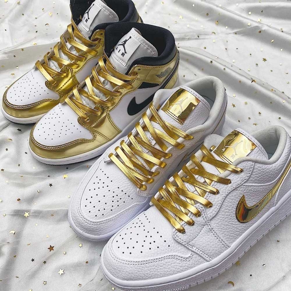 Air jordan 1 hotsell low metallic gold