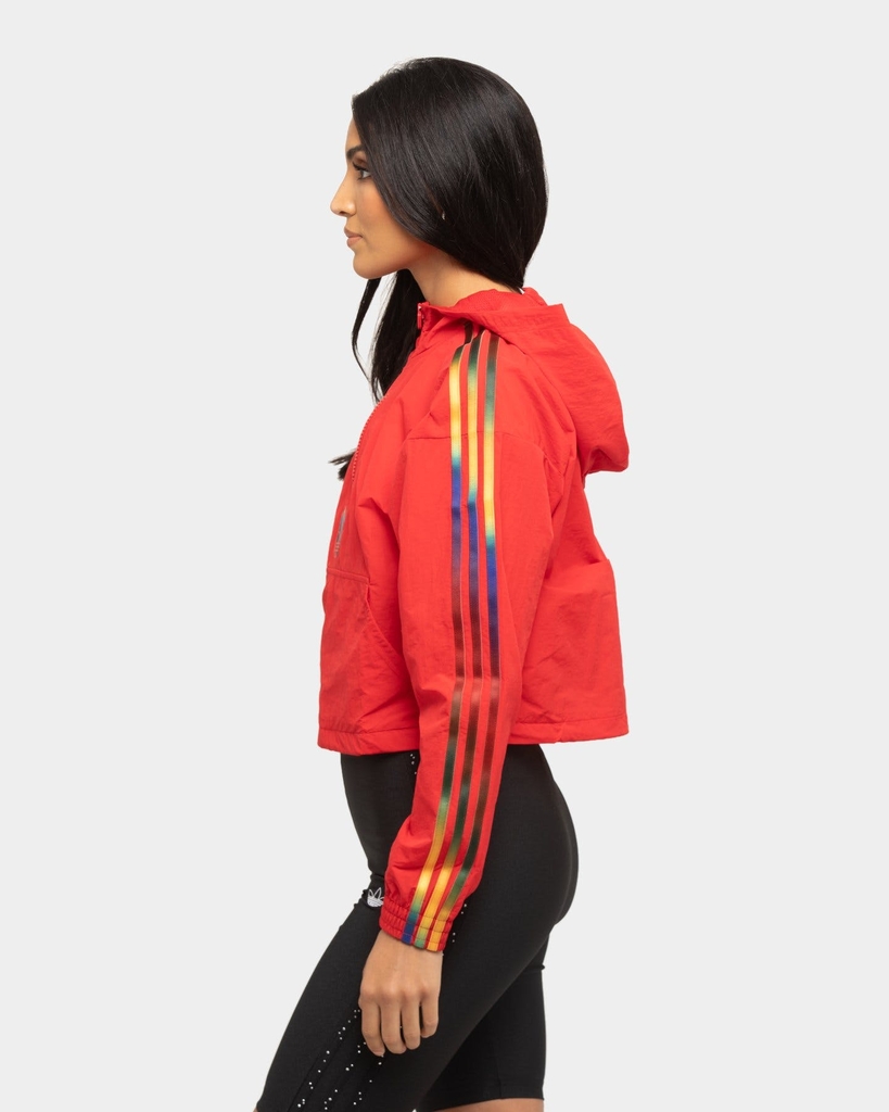 Áo khoác Adidas Crop 'Cầu Vồng - Đỏ'