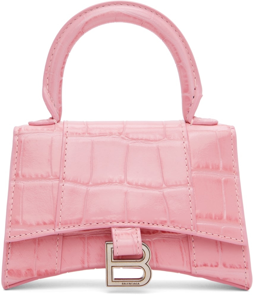 Balenciaga Hourglass Small Top Handle Bag in Pink  Lyst