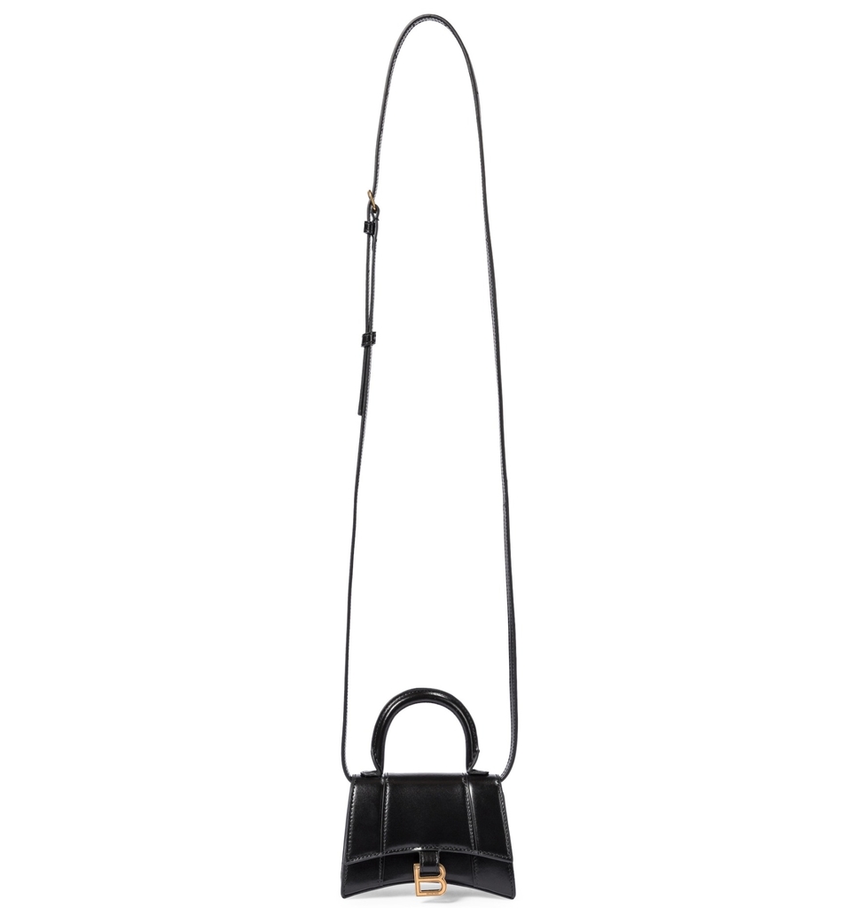 BALENCIAGA Hourglass mini croceffect leather tote  NETAPORTER