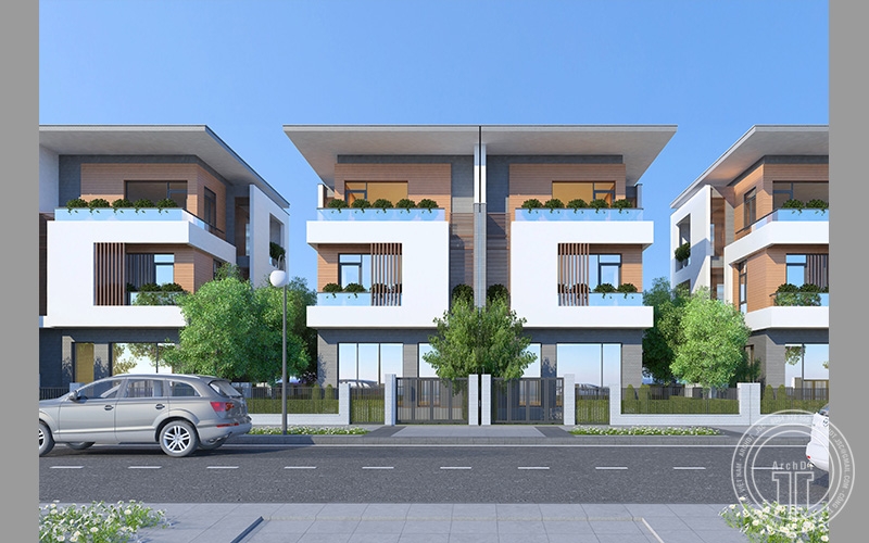 Đẳng cấp biệt Thự phố - Tân Trường Villa - công trình 3 tầng với mặt tiền 9m