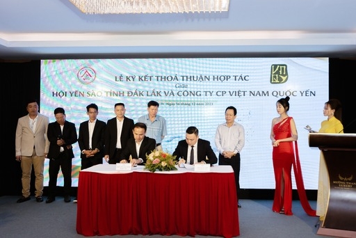 LỄ KÝ KẾT THỎA THUẬN HỢP TÁC GIỮA HỘI YẾN SÀO TỈNH ĐẮK LẮK VÀ CÔNG TY CỔ PHẦN VIỆT NAM QUỐC YẾN