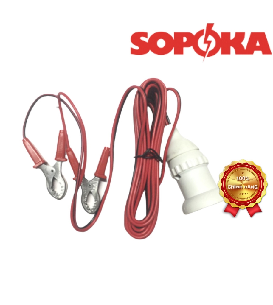 Bộ dây đèn ắc quy SOPOKA DS8-DS9 (dây dài 2.5m, 4.5m)