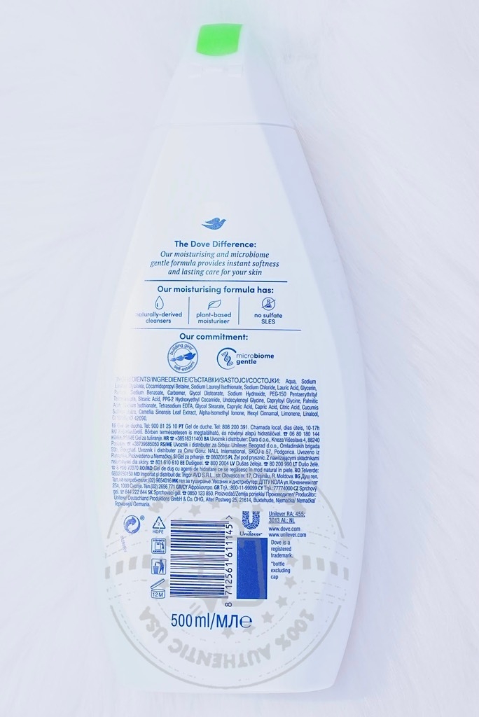 DOVE - Refreshing (Sữa Tắm Dưa Leo 500ml)
