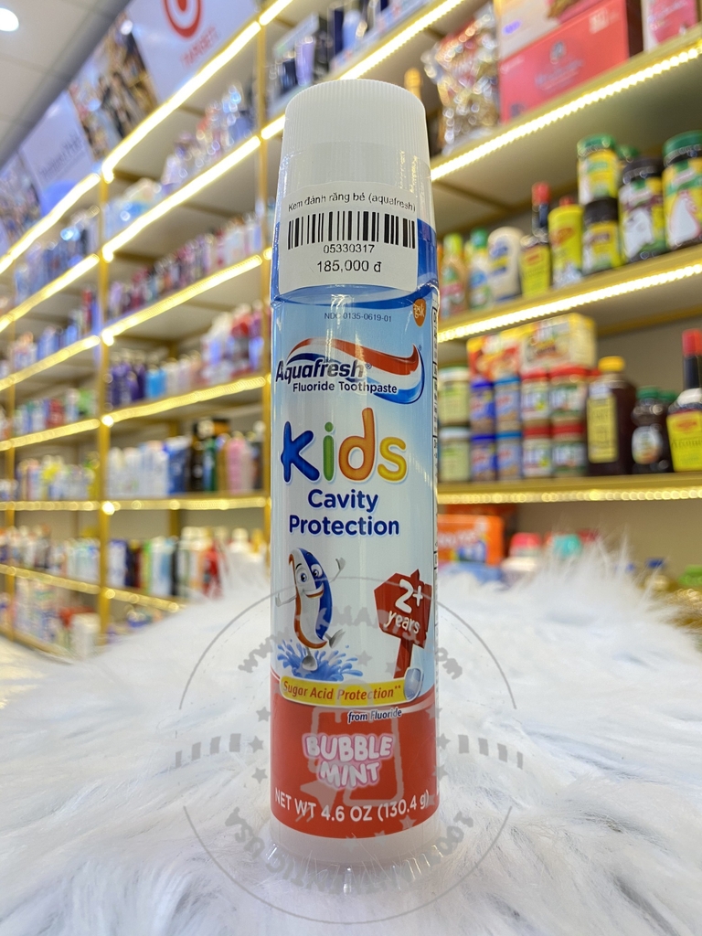 AQUAFRESH - KIDS CAVITY PROTECTION (KEM ĐÁNH RĂNG CHO BÉ 2+ TUỔI 130.4G)