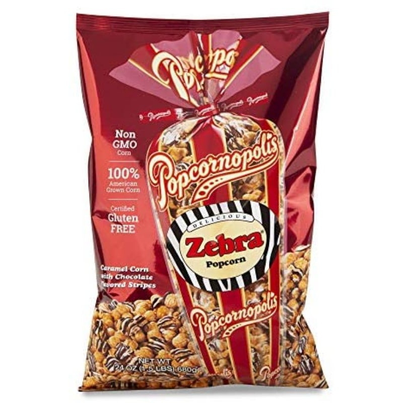 POPCORNOPOLIS - ZEBRA POPCORN (BẮP RANG BƠ THƠM 680G)