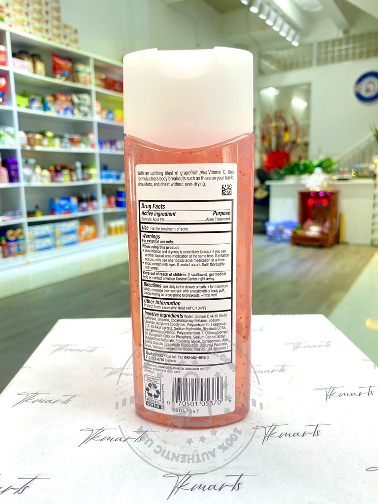 NEUTROGENA - BODY CLEAR WASH PINK GRAPEFRUIT (SỮA TẮM MỤN LƯNG BƯỞI HỒNG 250ml)